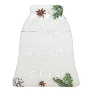 Desi Accent Global Impact Ceramic Bell Ornament