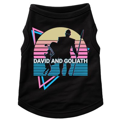David And Goliath Christian Christianity Retro Doggie Tank