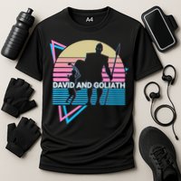 David And Goliath Christian Christianity Retro Performance Shirt