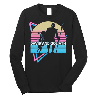 David And Goliath Christian Christianity Retro Long Sleeve Shirt