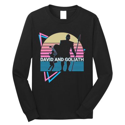 David And Goliath Christian Christianity Retro Long Sleeve Shirt