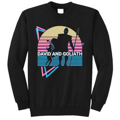 David And Goliath Christian Christianity Retro Sweatshirt