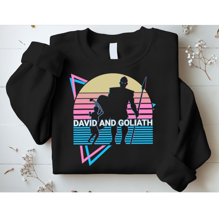 David And Goliath Christian Christianity Retro Sweatshirt