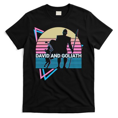 David And Goliath Christian Christianity Retro T-Shirt