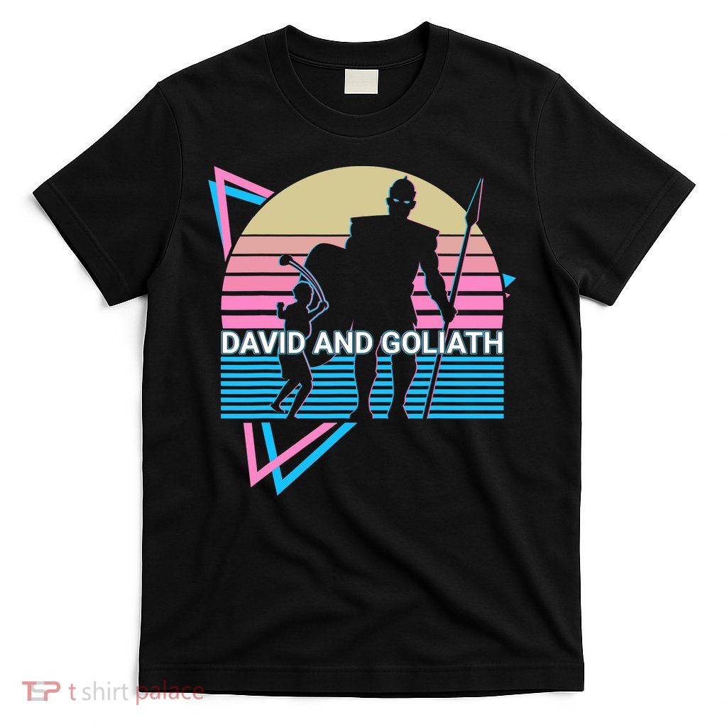 David And Goliath Christian Christianity Retro T-Shirt