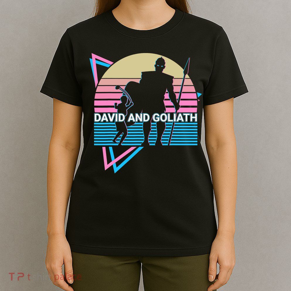 David And Goliath Christian Christianity Retro T-Shirt