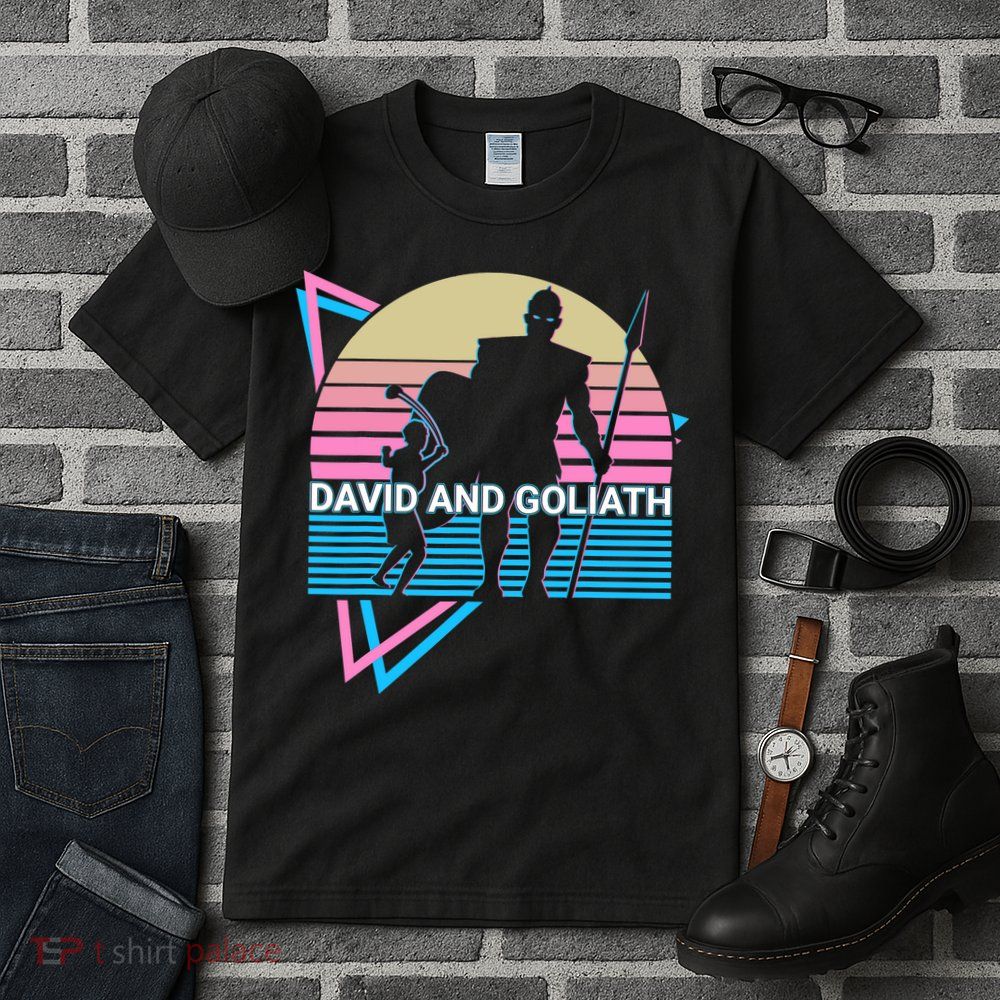 David And Goliath Christian Christianity Retro Tall T-Shirt
