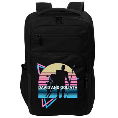 David And Goliath Christian Christianity Retro Impact Tech Backpack