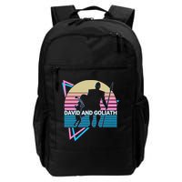 David And Goliath Christian Christianity Retro Backpack