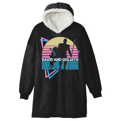 David And Goliath Christian Christianity Retro Hooded Wearable Blanket