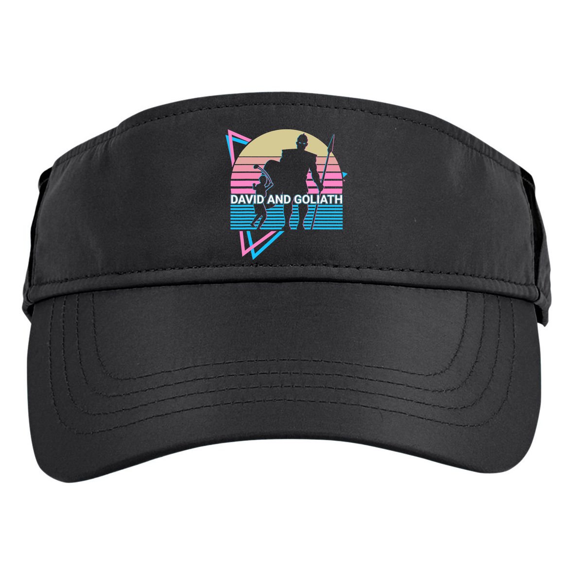 David And Goliath Christian Christianity Retro Adult Drive Performance Visor