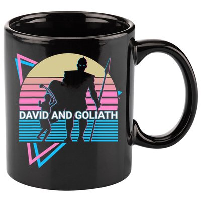 David And Goliath Christian Christianity Retro 11oz C Handle Ceramic Mug