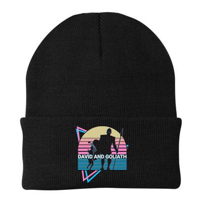 David And Goliath Christian Christianity Retro Beanie