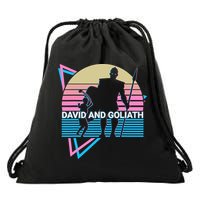 David And Goliath Christian Christianity Retro Drawstring Bag
