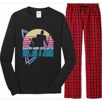 David And Goliath Christian Christianity Retro Long Sleeve Pajama Set