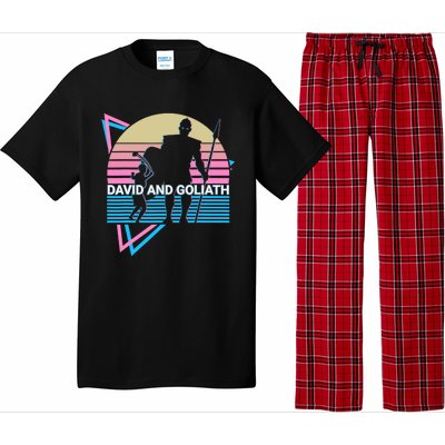 David And Goliath Christian Christianity Retro Pajama Set