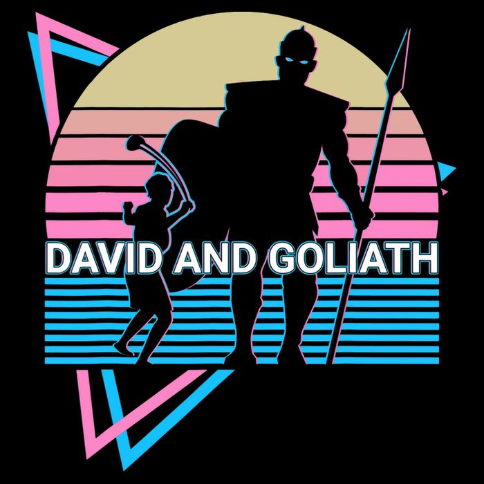 David And Goliath Christian Christianity Retro 16 in Basic Backpack