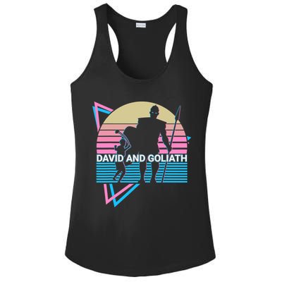 David And Goliath Christian Christianity Retro Ladies PosiCharge Competitor Racerback Tank