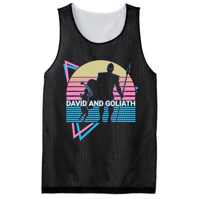 David And Goliath Christian Christianity Retro Mesh Reversible Basketball Jersey Tank