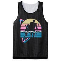 David And Goliath Christian Christianity Retro Mesh Reversible Basketball Jersey Tank
