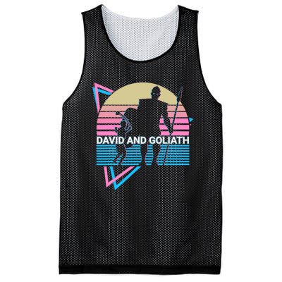 David And Goliath Christian Christianity Retro Mesh Reversible Basketball Jersey Tank