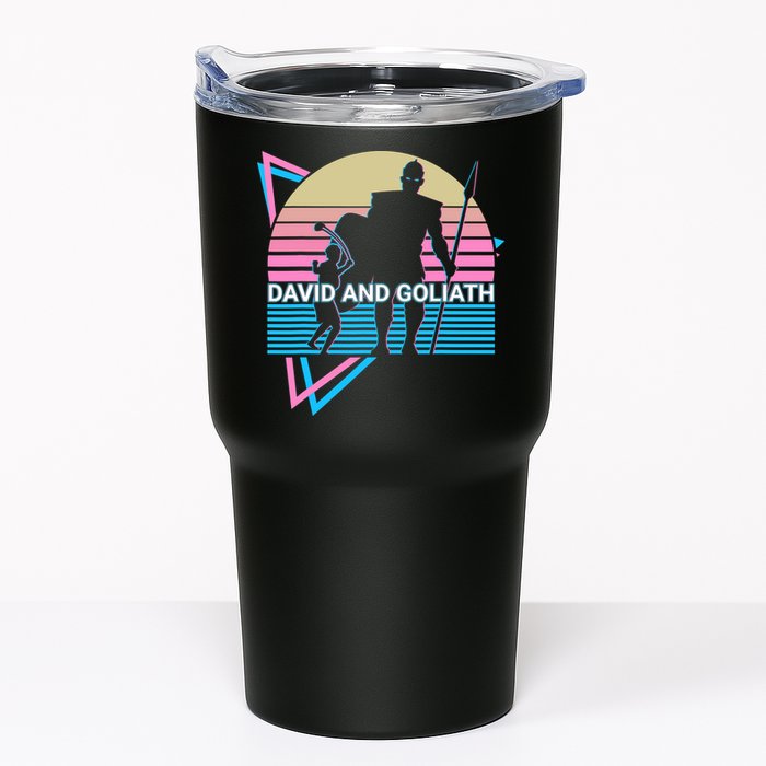 David And Goliath Christian Christianity Retro Tumbler