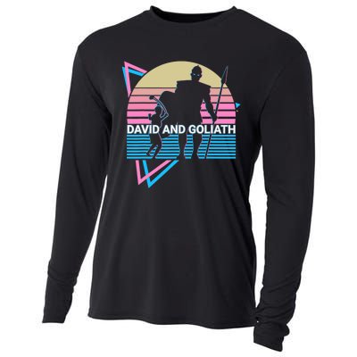 David And Goliath Christian Christianity Retro Cooling Performance Long Sleeve Crew