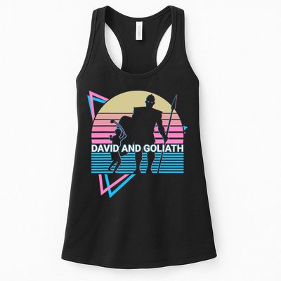 David And Goliath Christian Christianity Retro Womens Tank Top