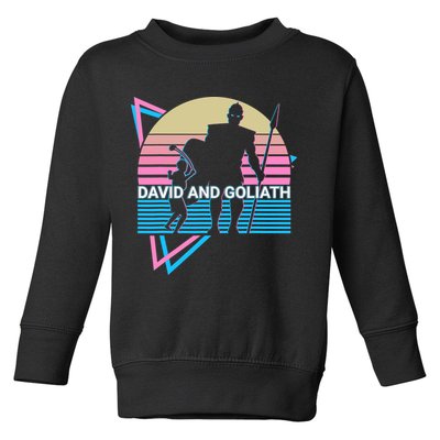 David And Goliath Christian Christianity Retro Toddler Sweatshirt