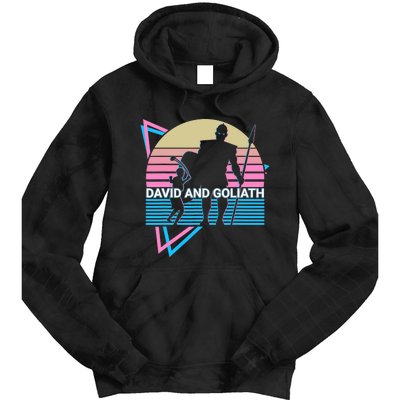 David And Goliath Christian Christianity Retro Tie Dye Hoodie