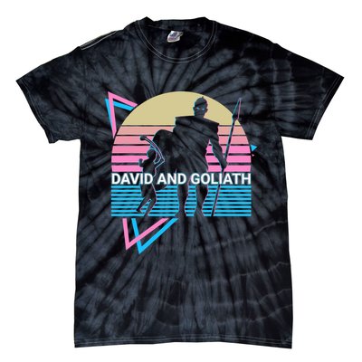 David And Goliath Christian Christianity Retro Tie-Dye T-Shirt