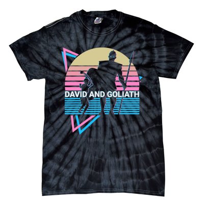 David And Goliath Christian Christianity Retro Tie-Dye T-Shirt