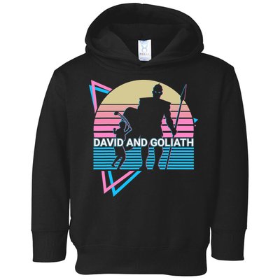 David And Goliath Christian Christianity Retro Toddler Hoodie
