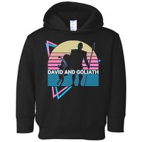 David And Goliath Christian Christianity Retro Toddler Hoodie