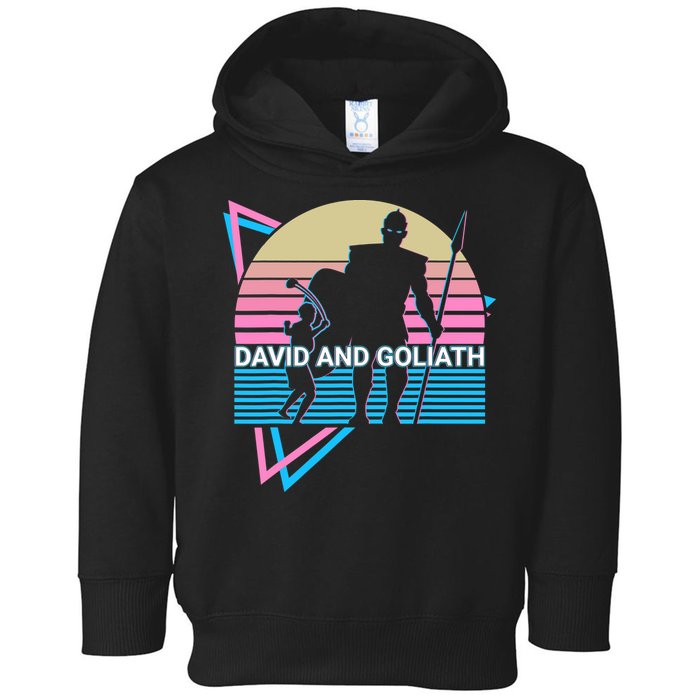 David And Goliath Christian Christianity Retro Toddler Hoodie