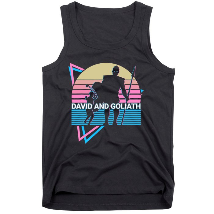 David And Goliath Christian Christianity Retro Tank Top