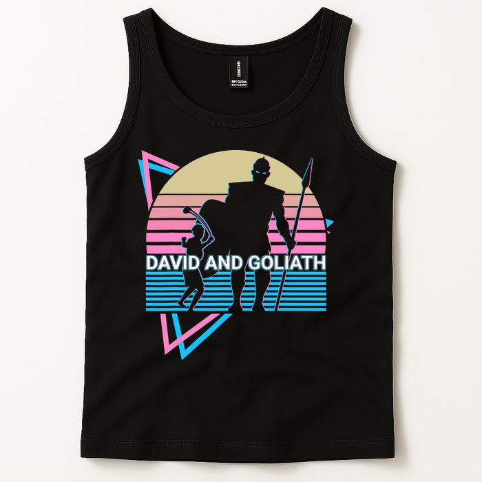 David And Goliath Christian Christianity Retro Tank Top