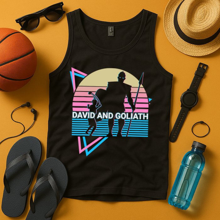 David And Goliath Christian Christianity Retro Tank Top