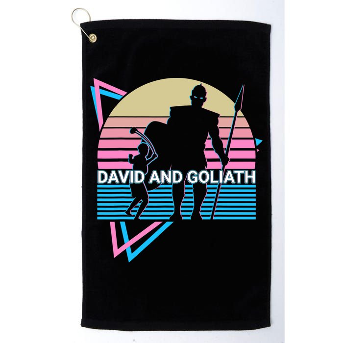 David And Goliath Christian Christianity Retro Golf Towel