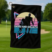 David And Goliath Christian Christianity Retro Golf Towel