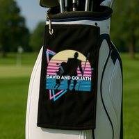 David And Goliath Christian Christianity Retro Golf Towel