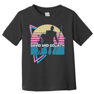 David And Goliath Christian Christianity Retro Toddler T-Shirt