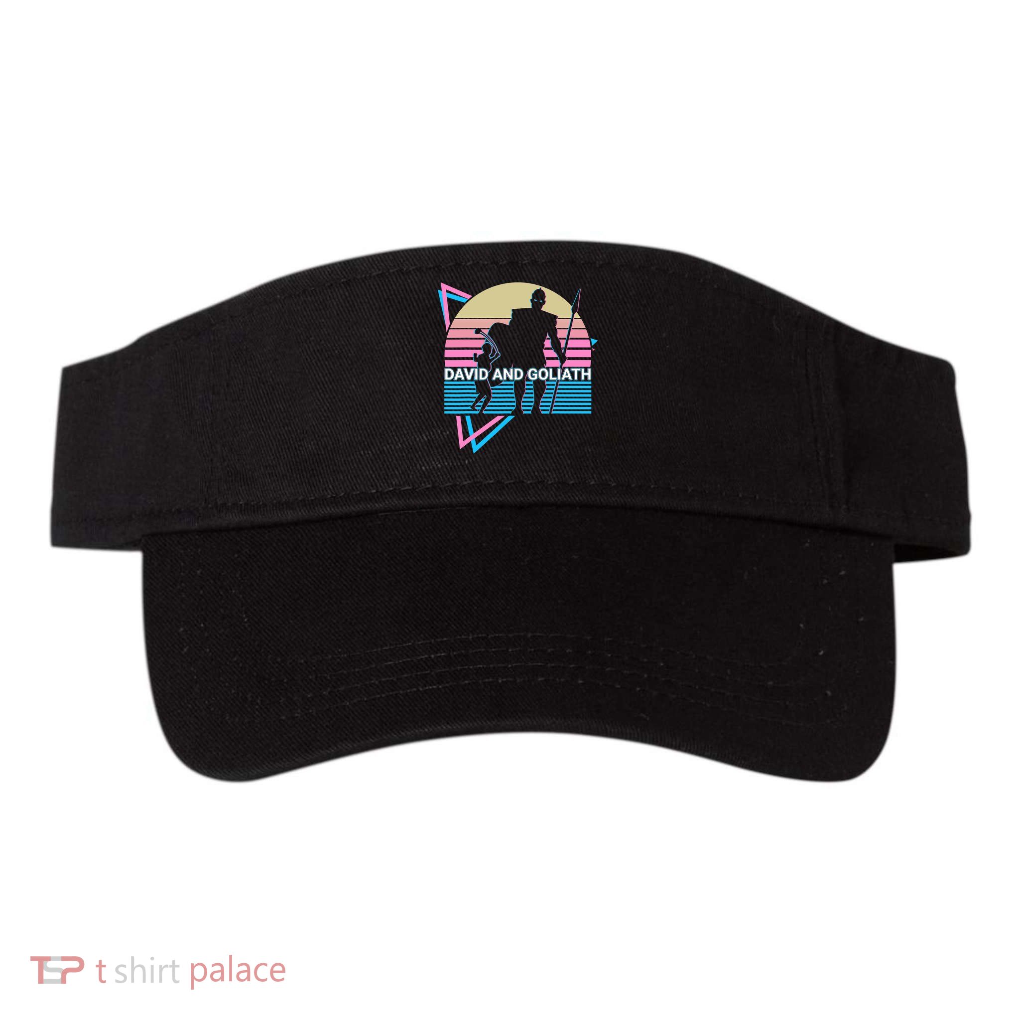 David And Goliath Christian Christianity Retro Visor