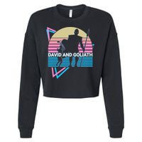 David And Goliath Christian Christianity Retro Cropped Pullover Crew