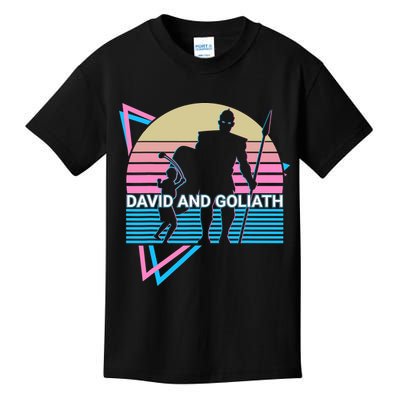 David And Goliath Christian Christianity Retro Kids T-Shirt