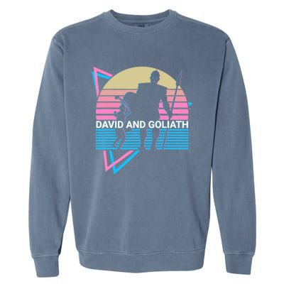 David And Goliath Christian Christianity Retro Garment-Dyed Sweatshirt