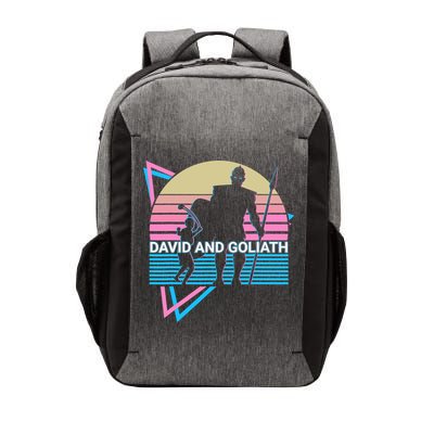 David And Goliath Christian Christianity Retro Vector Backpack