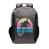 David And Goliath Christian Christianity Retro Vector Backpack