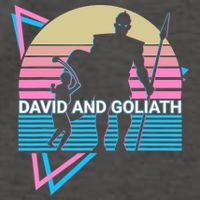 David And Goliath Christian Christianity Retro Vector Backpack
