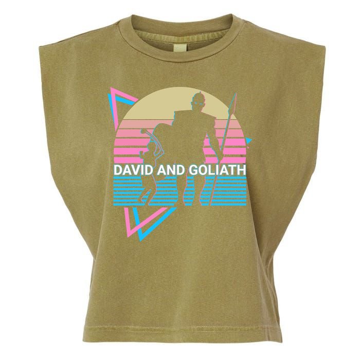 David And Goliath Christian Christianity Retro Garment-Dyed Women's Muscle Tee